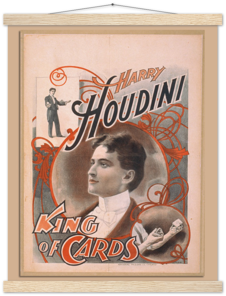 Houdini - King of Cards - Hanging Print